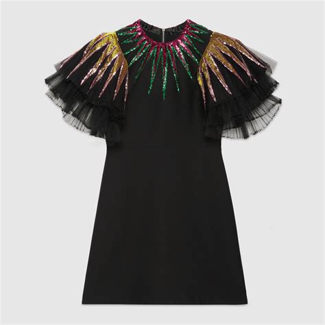 gucci sequin tulle dress